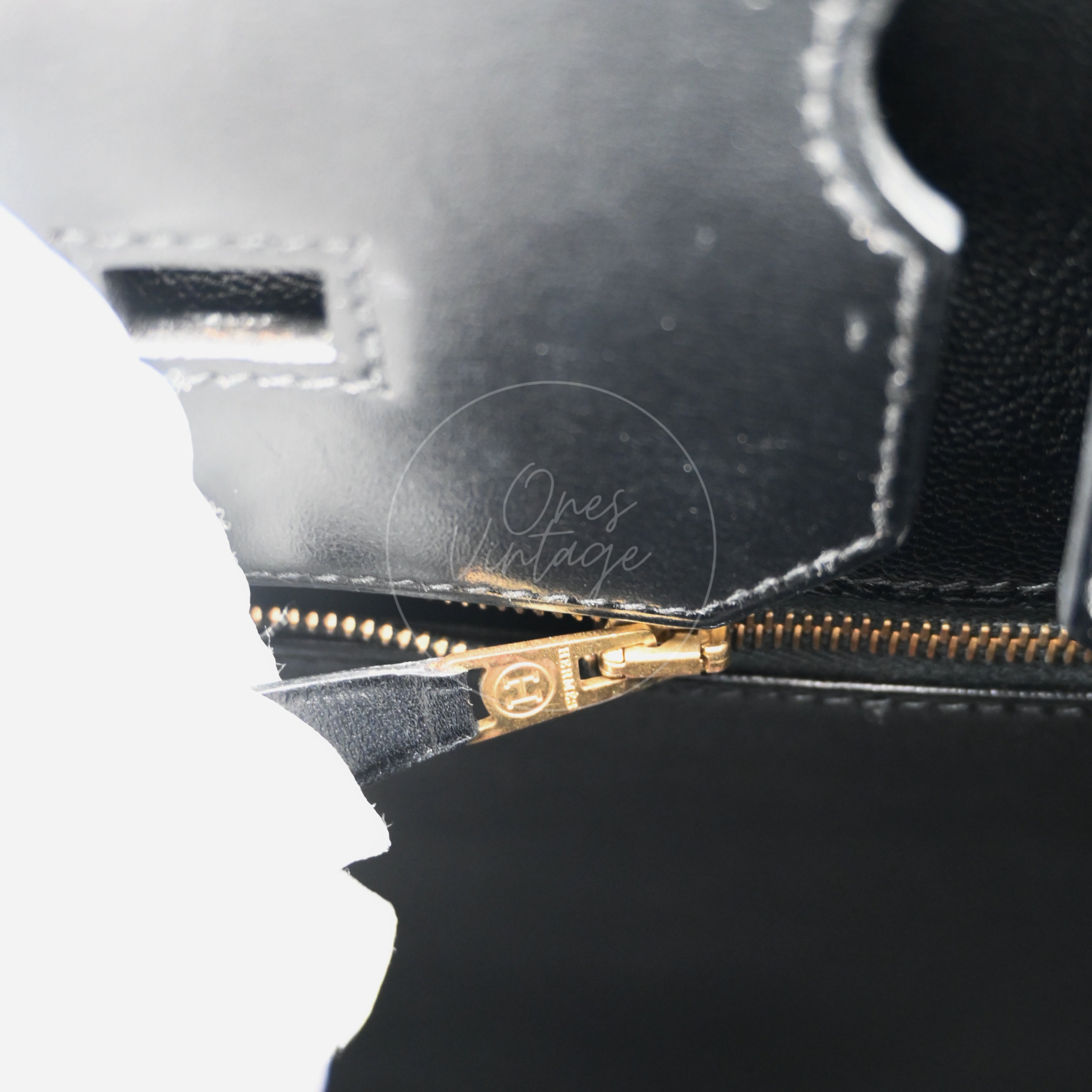 [Pre-owned] Hermes Birkin 35 BK35 Box Noir Stamp Square A Handbag
