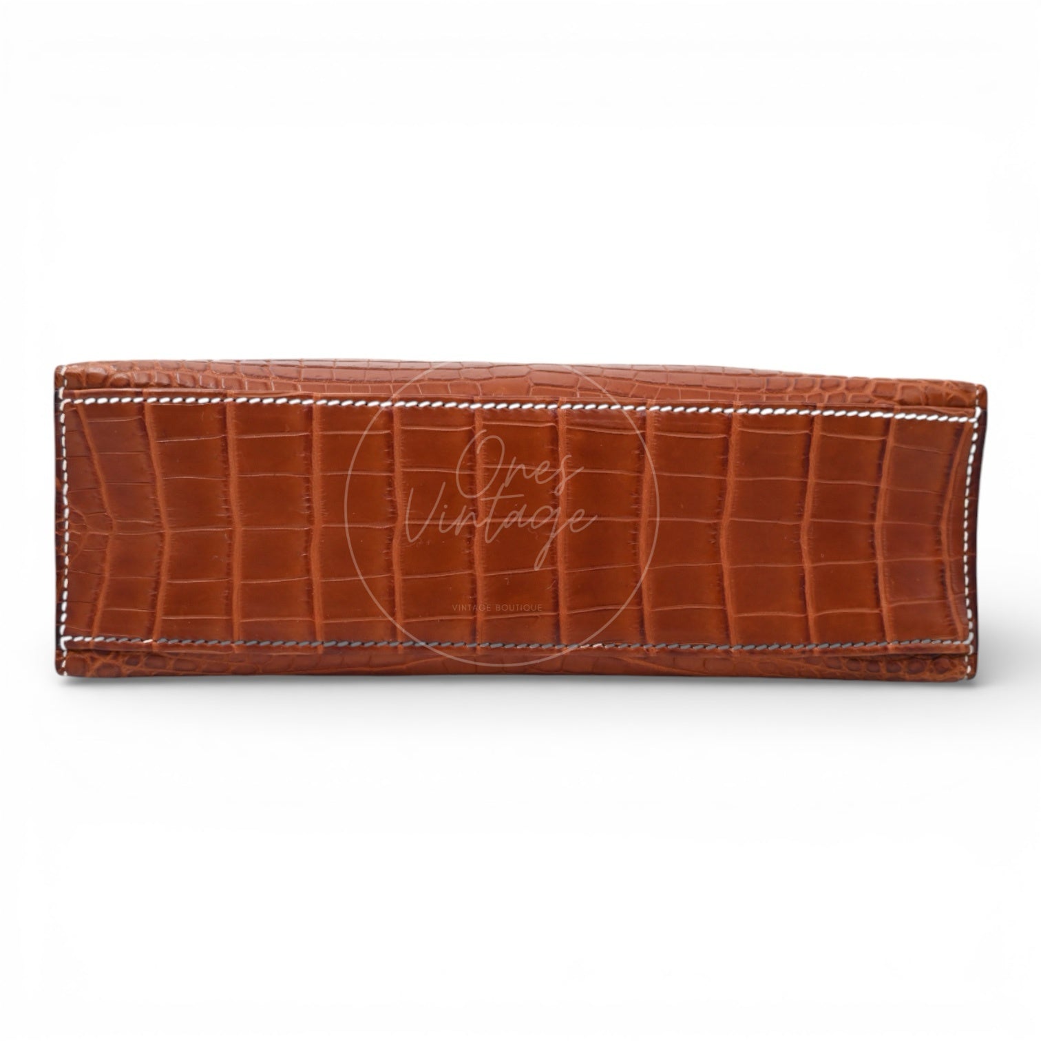 [Pre-owned] Hermes Mini Kelly Pochette Crocody Niloticus Gold Matte PHW Stamp Square J