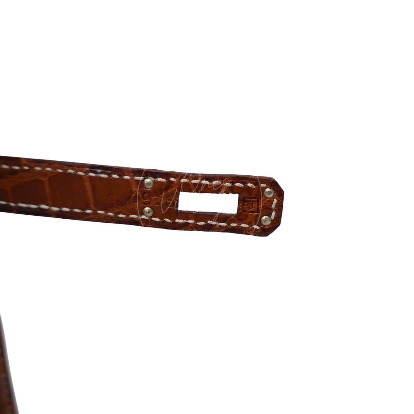 [Pre-owned] Hermes Mini Kelly Pochette Crocody Niloticus Gold Matte PHW Stamp Square J