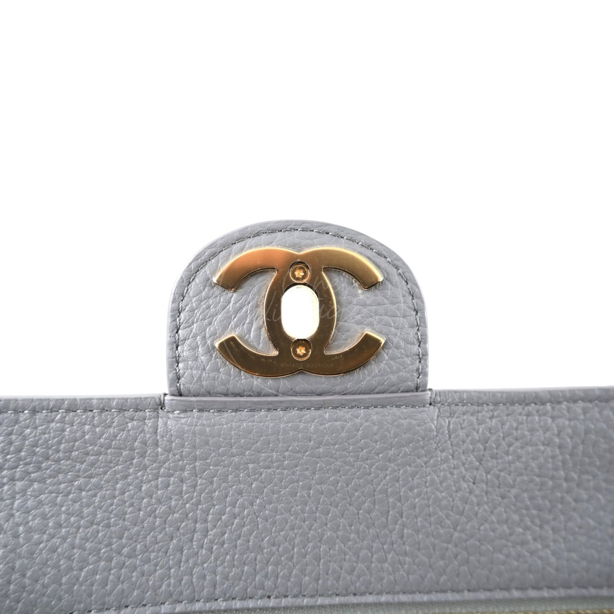 Chanel Grey Grained Calfskin Souplissimo Maxi Flap 32cm GHW Series TF