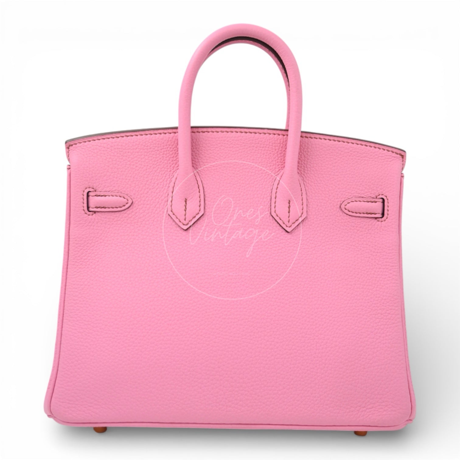 [Pre-owned] Hermes Birkin 25 5P Bubblegum Togo Stamp Q GHW Handbag