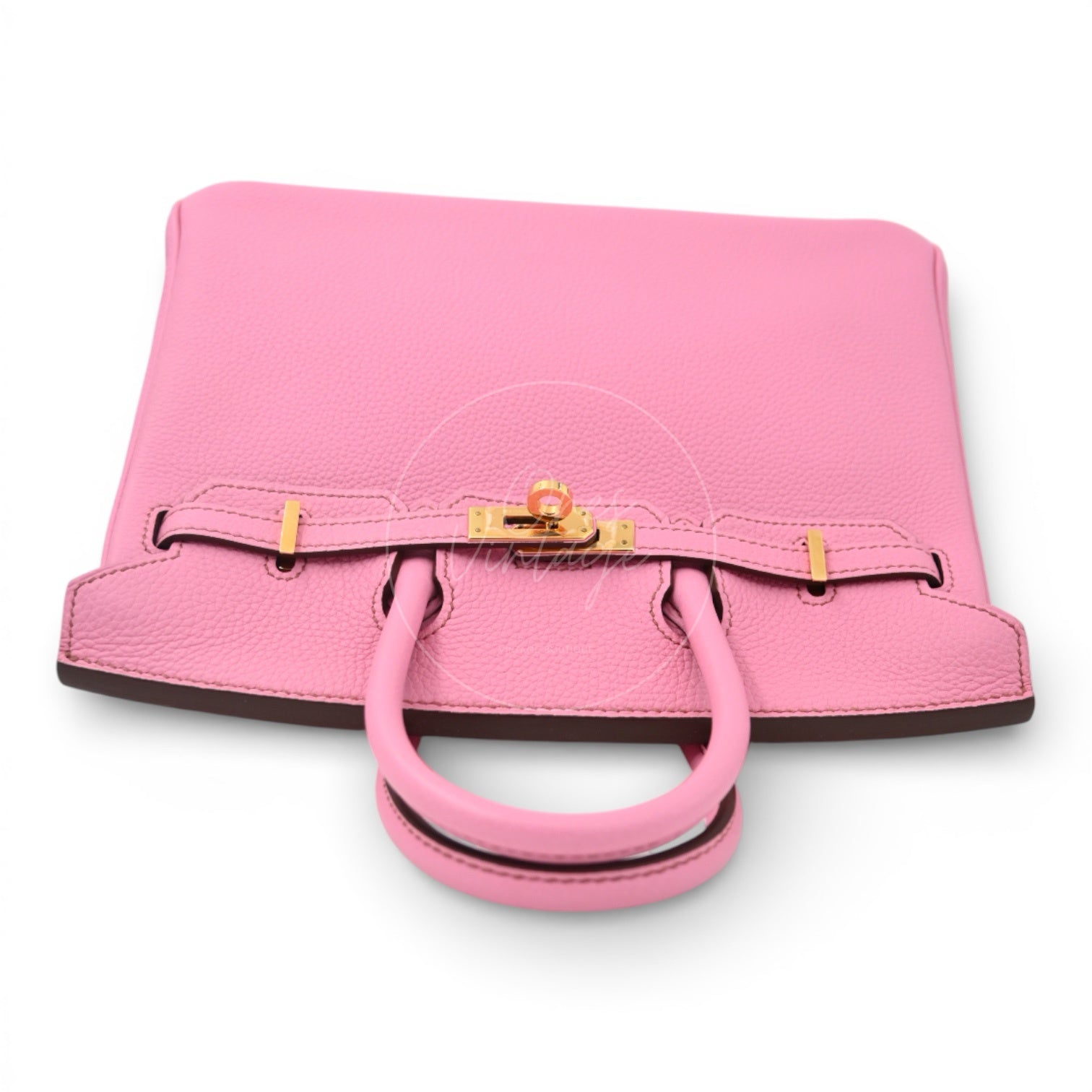 [Pre-owned] Hermes Birkin 25 5P Bubblegum Togo Stamp Q GHW Handbag