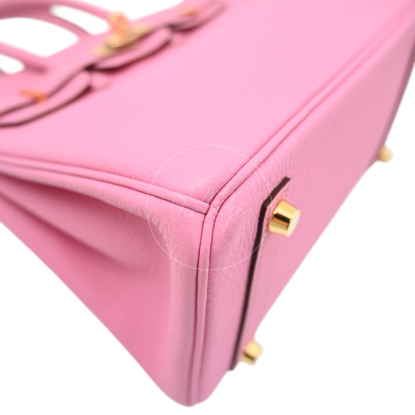 [Pre-owned] Hermes Birkin 25 5P Bubblegum Togo Stamp Q GHW Handbag