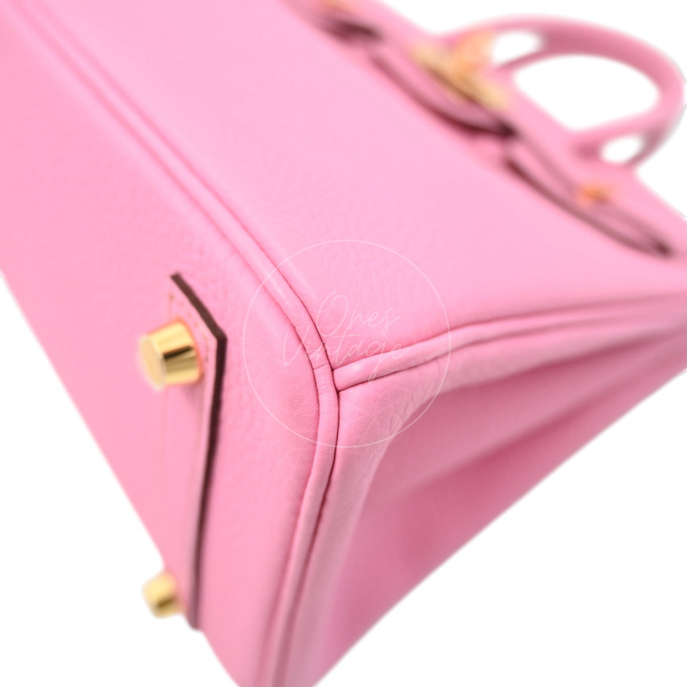 [Pre-owned] Hermes Birkin 25 5P Bubblegum Togo Stamp Q GHW Handbag
