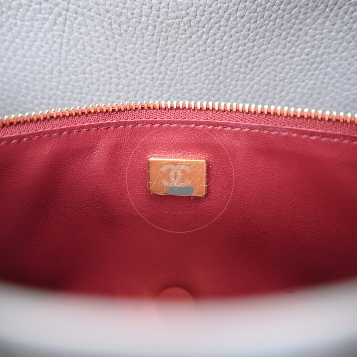 Chanel Grey Grained Calfskin Souplissimo Maxi Flap 32cm GHW Series TF