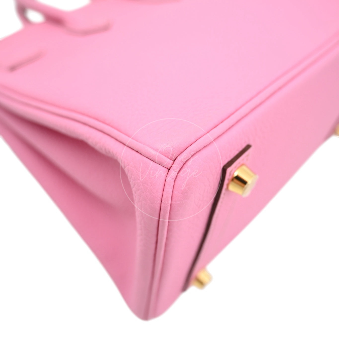[Pre-owned] Hermes Birkin 25 5P Bubblegum Togo Stamp Q GHW Handbag
