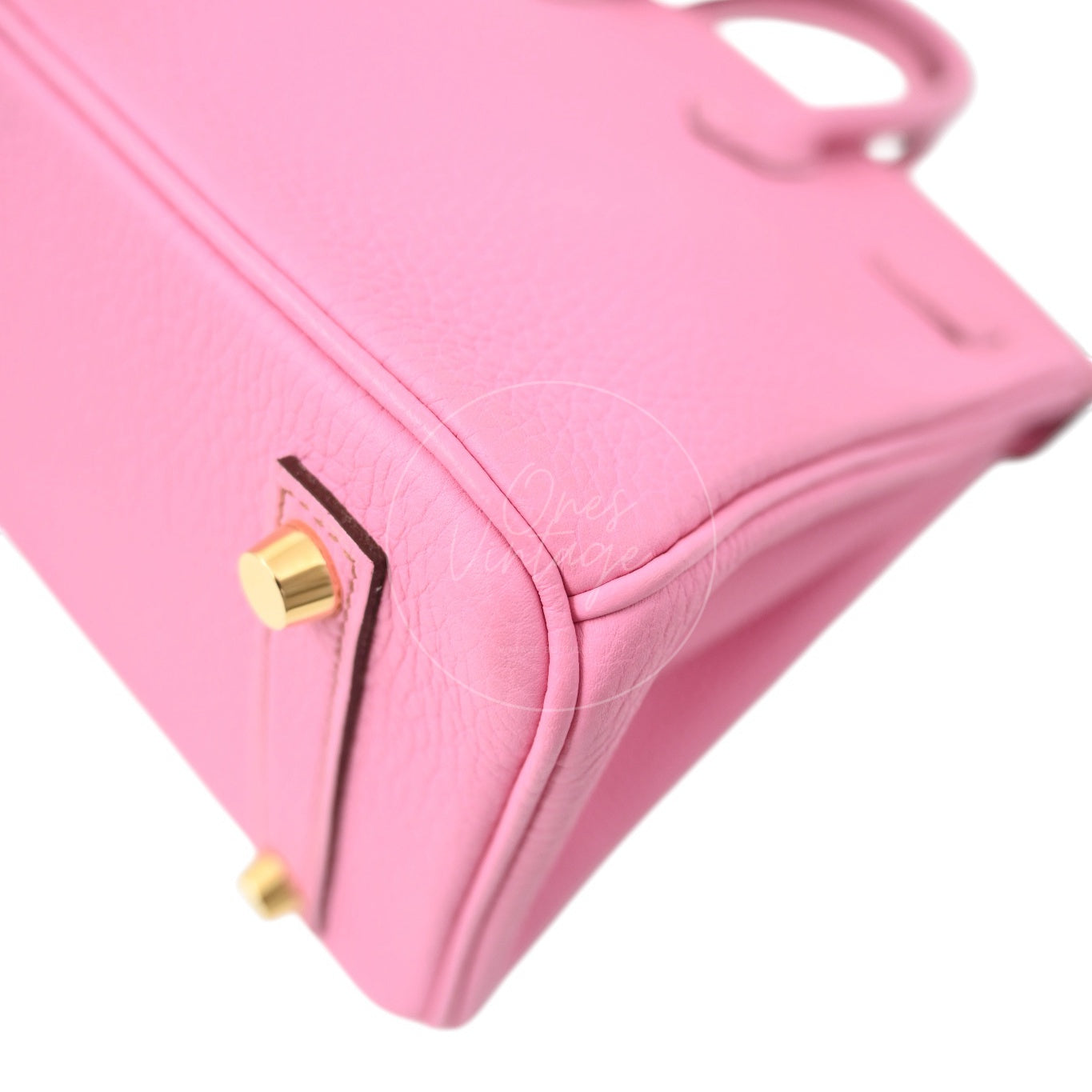 [Pre-owned] Hermes Birkin 25 5P Bubblegum Togo Stamp Q GHW Handbag