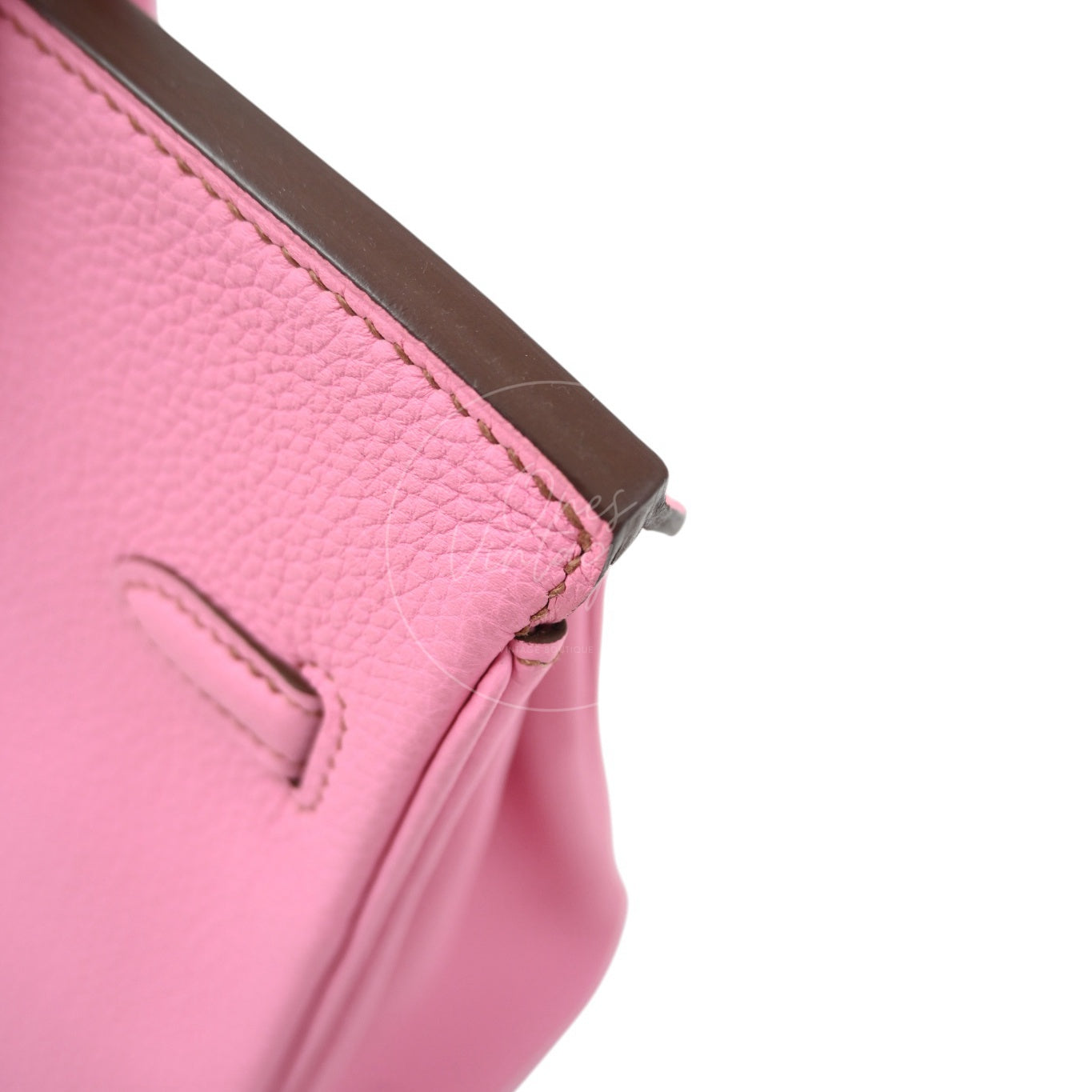 [Pre-owned] Hermes Birkin 25 5P Bubblegum Togo Stamp Q GHW Handbag