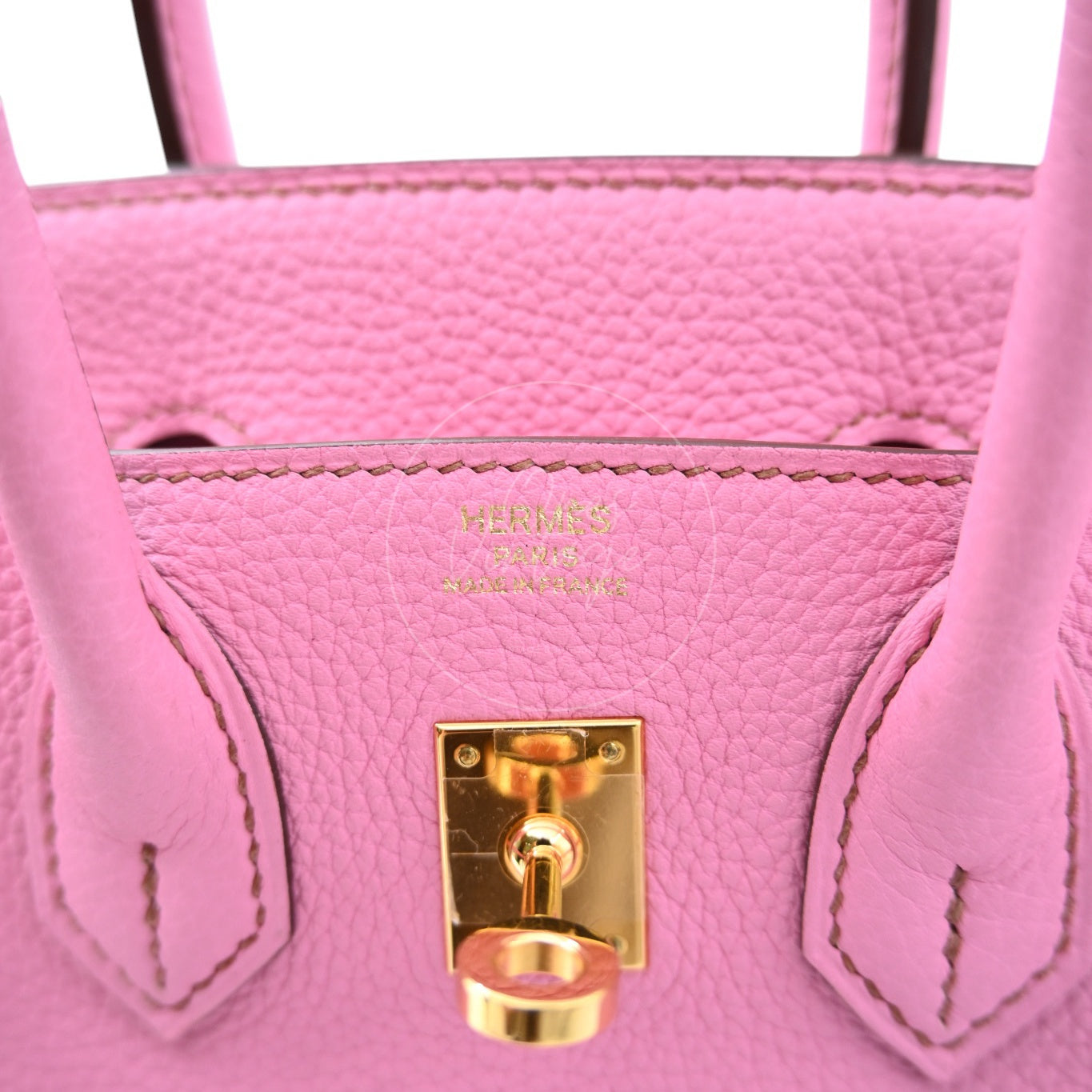 [Pre-owned] Hermes Birkin 25 5P Bubblegum Togo Stamp Q GHW Handbag