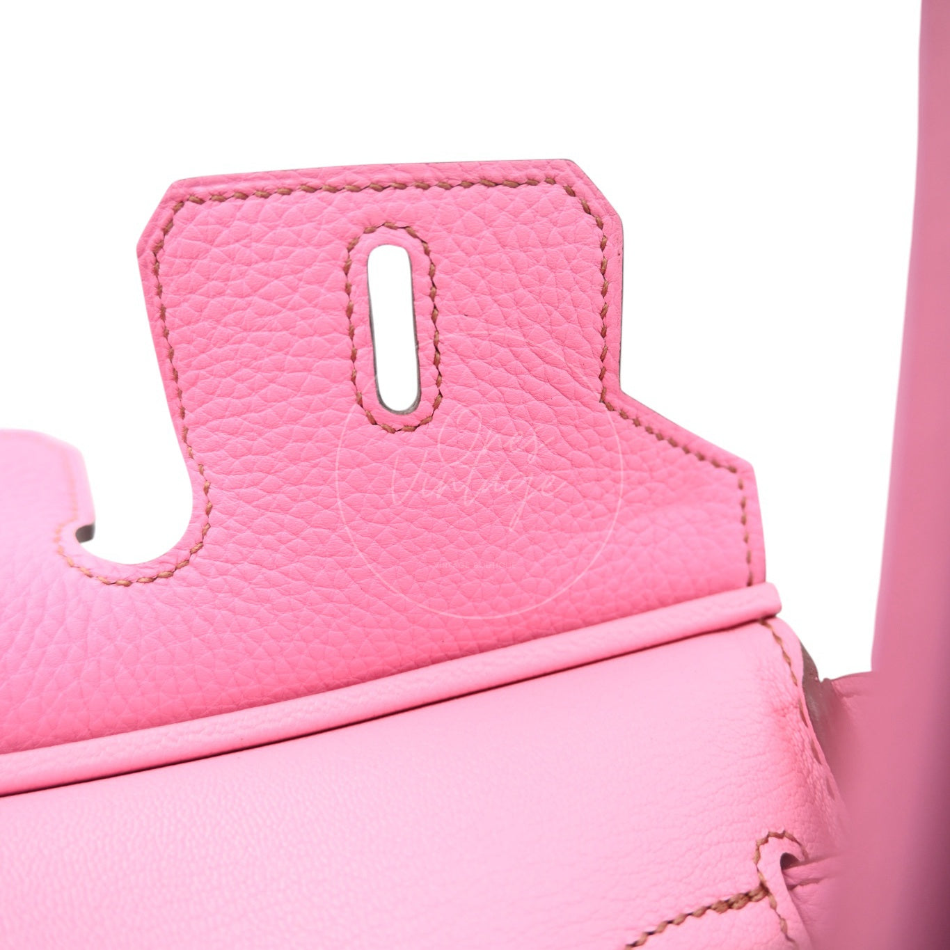 [Pre-owned] Hermes Birkin 25 5P Bubblegum Togo Stamp Q GHW Handbag