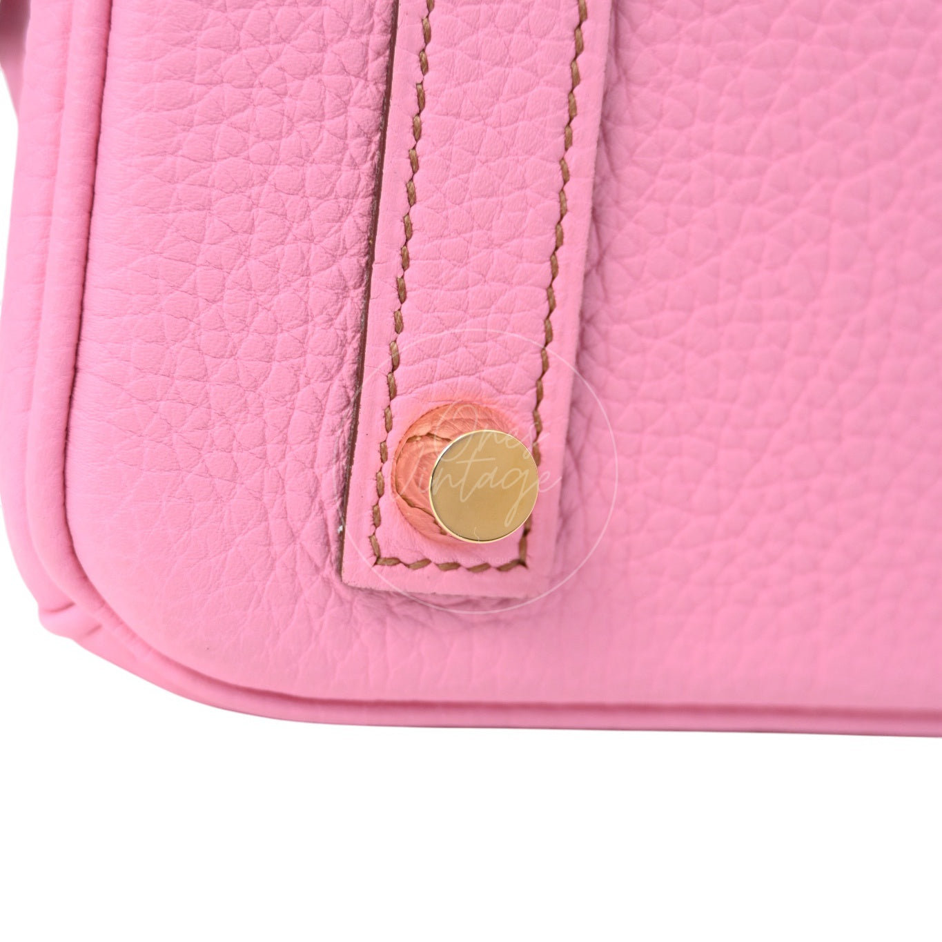 [Pre-owned] Hermes Birkin 25 5P Bubblegum Togo Stamp Q GHW Handbag