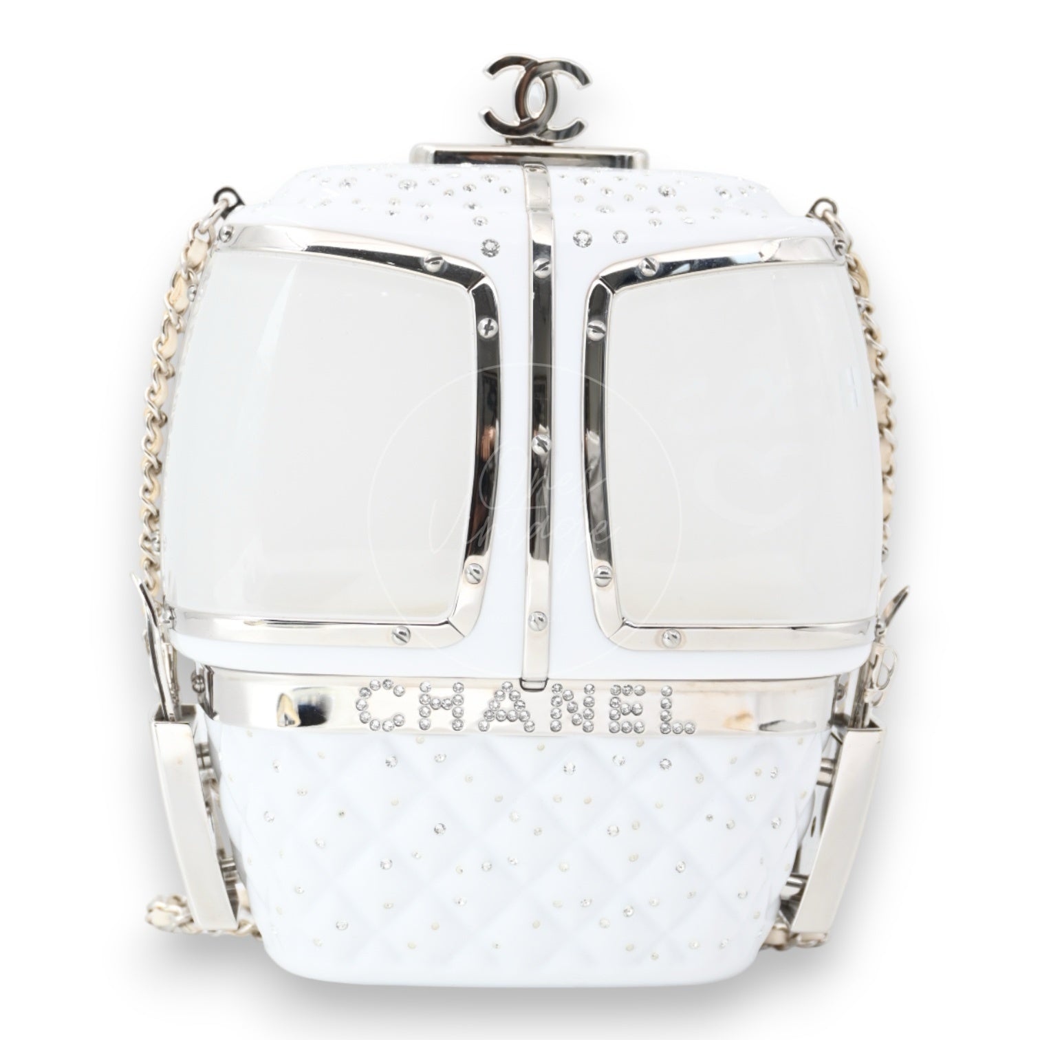 [Pre-owned] Chanel Gondola Lift Swarovski Evening Bag