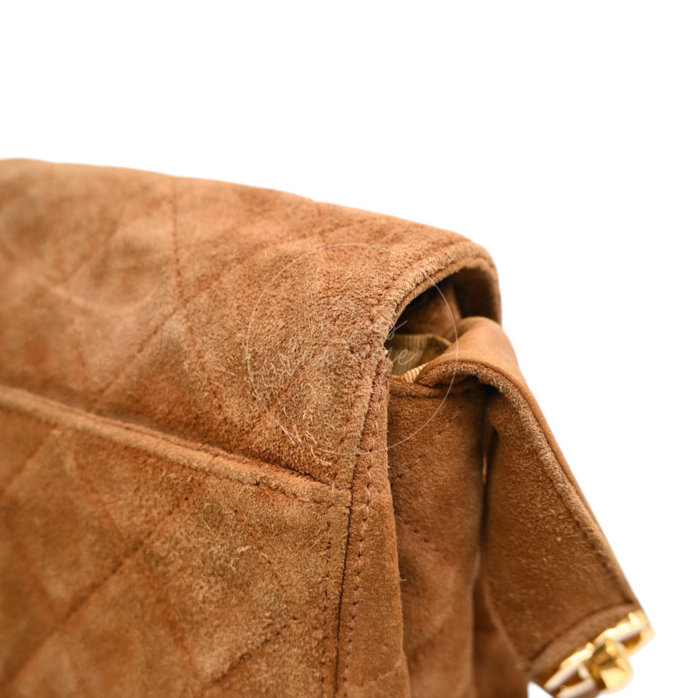 [Pre-owned] Chanel Quilted Suede Turnlock Shoulder Bag