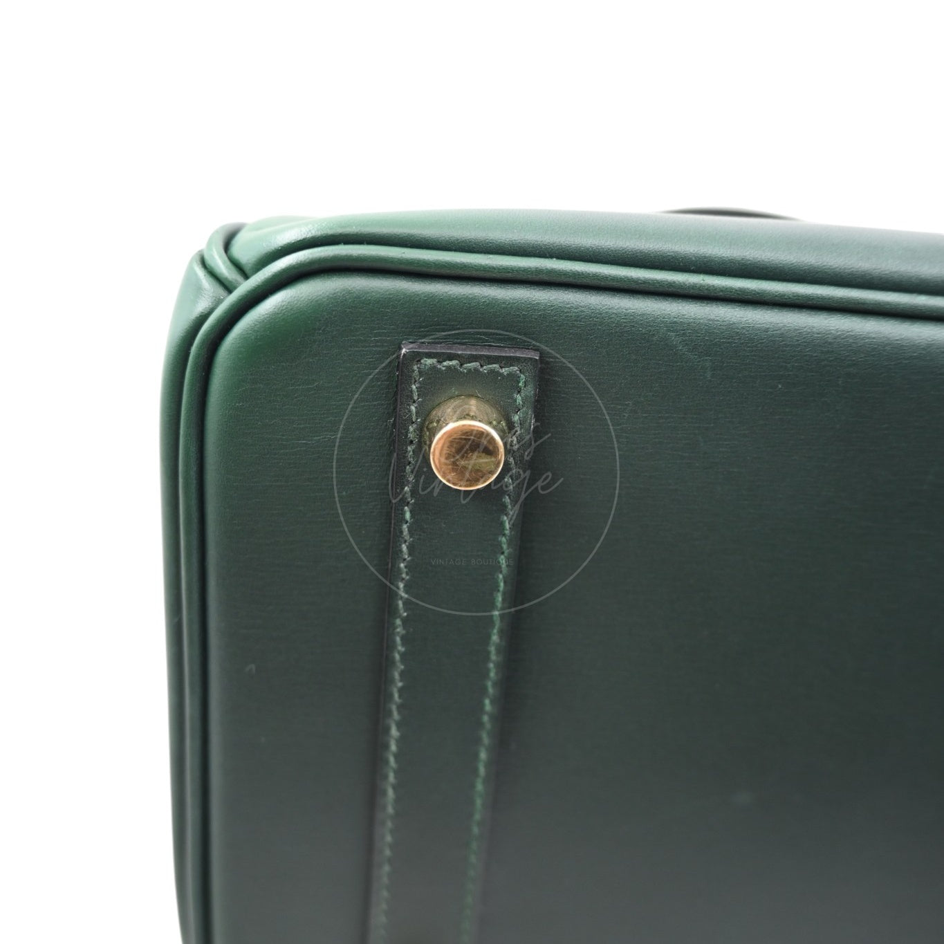 Hermes Birkin 30 Emerald Green Box Leather GHW Square I