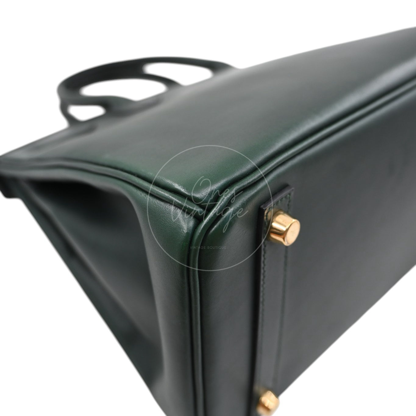 Hermes Birkin 30 Emerald Green Box Leather GHW Square I