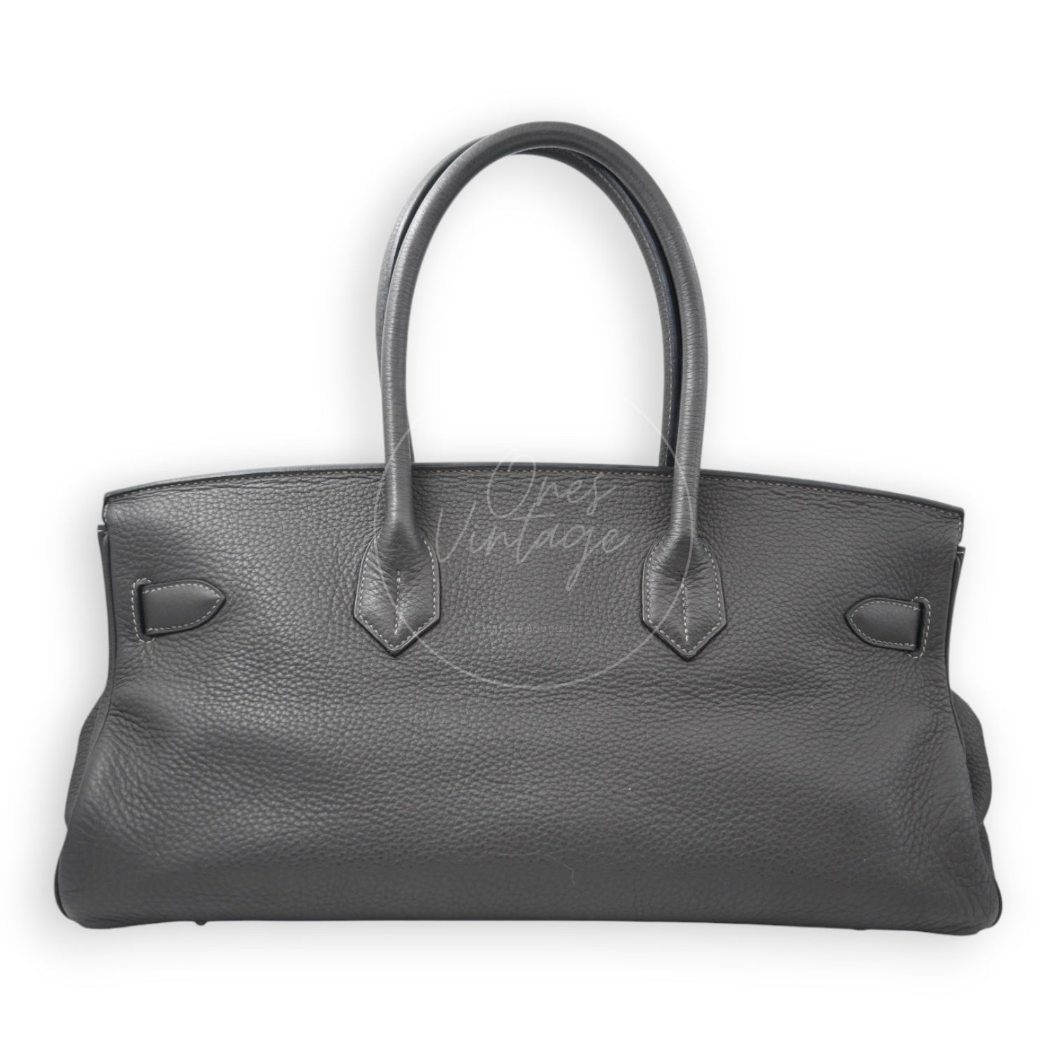 [Pre-owned] Hermes Birkin Shoulder Etain Stamp Square M PHW