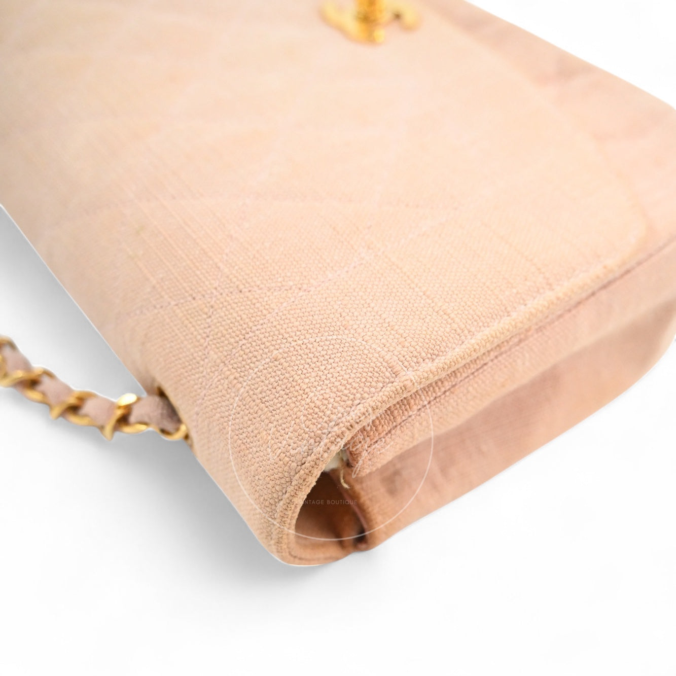 [Pre-owned] Chanel Vintage Medium Diana Flap Bag in Pink Canvas
