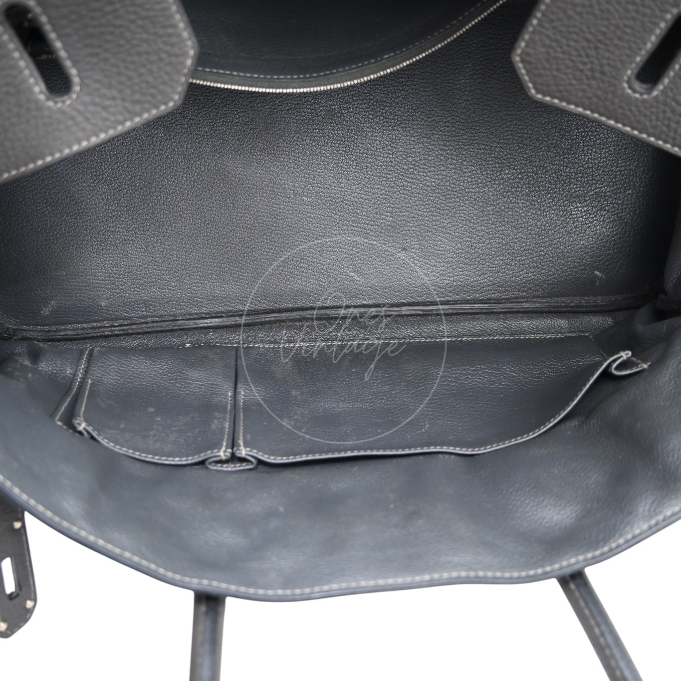 [Pre-owned] Hermes Birkin Shoulder Etain Stamp Square M PHW