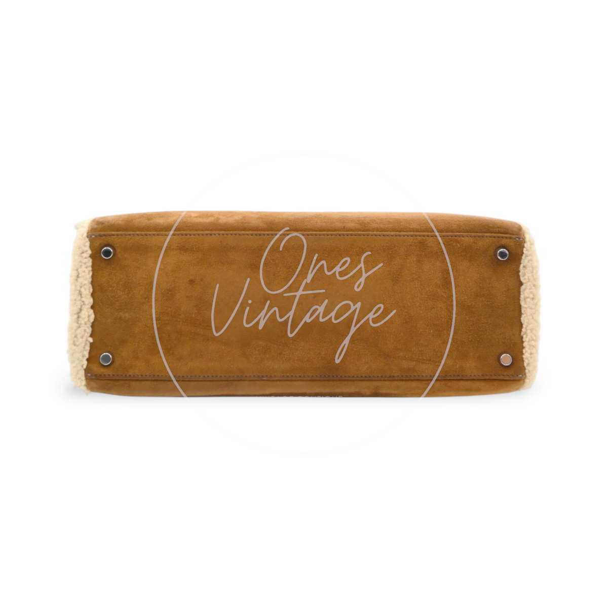 Hermes Limited Edition Kelly 35 Vintage Shearling Teddy Veau Doblis PHW Brown Square I