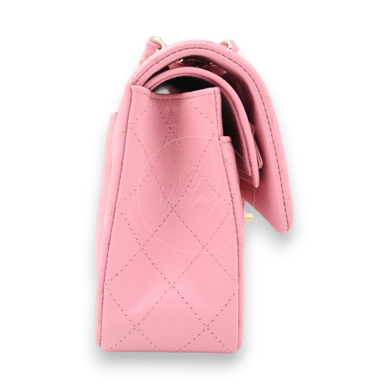 [Pre-owned] Chanel Classic Flap Pink Caviar GHW Bag
