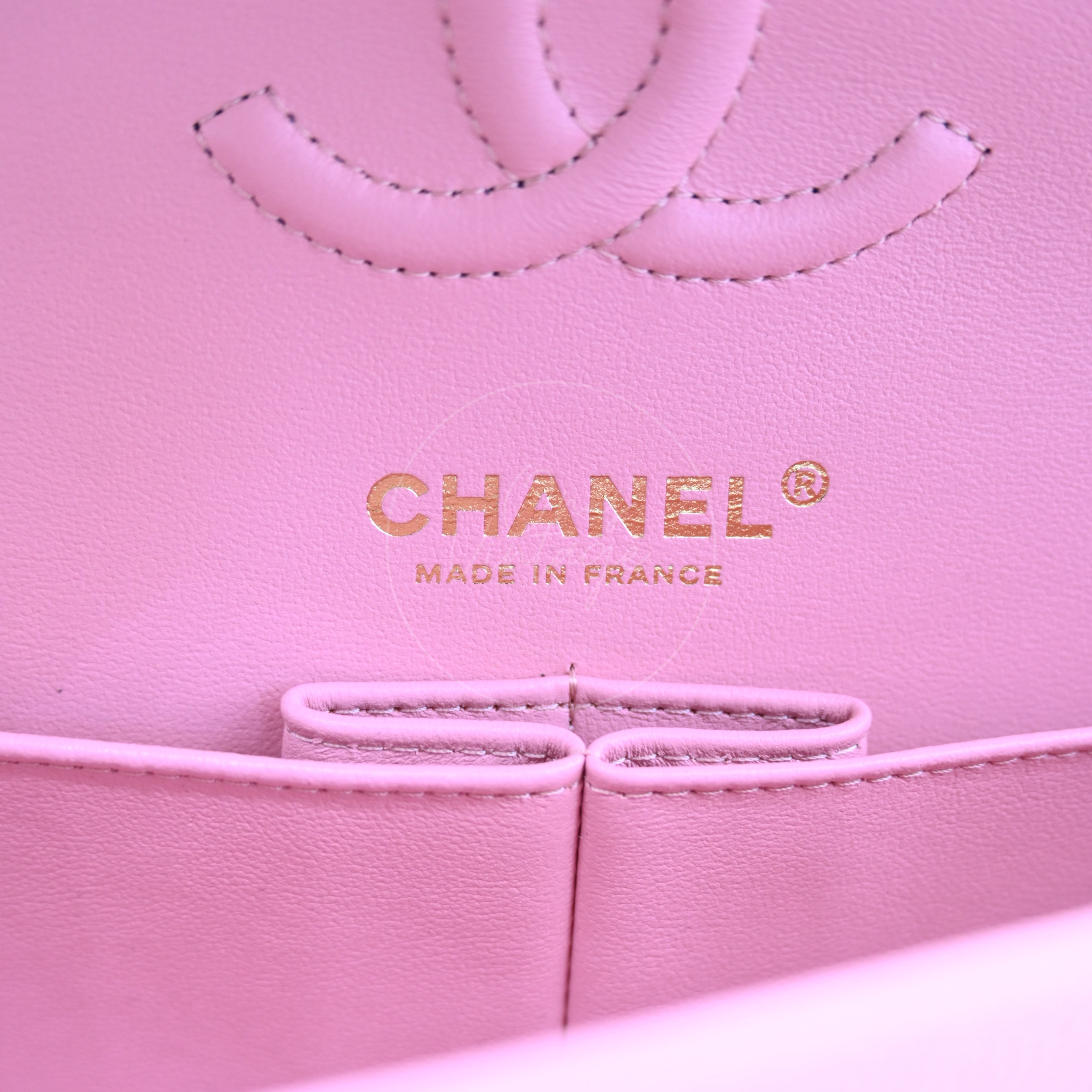 [Pre-owned] Chanel Classic Flap Pink Caviar GHW Bag