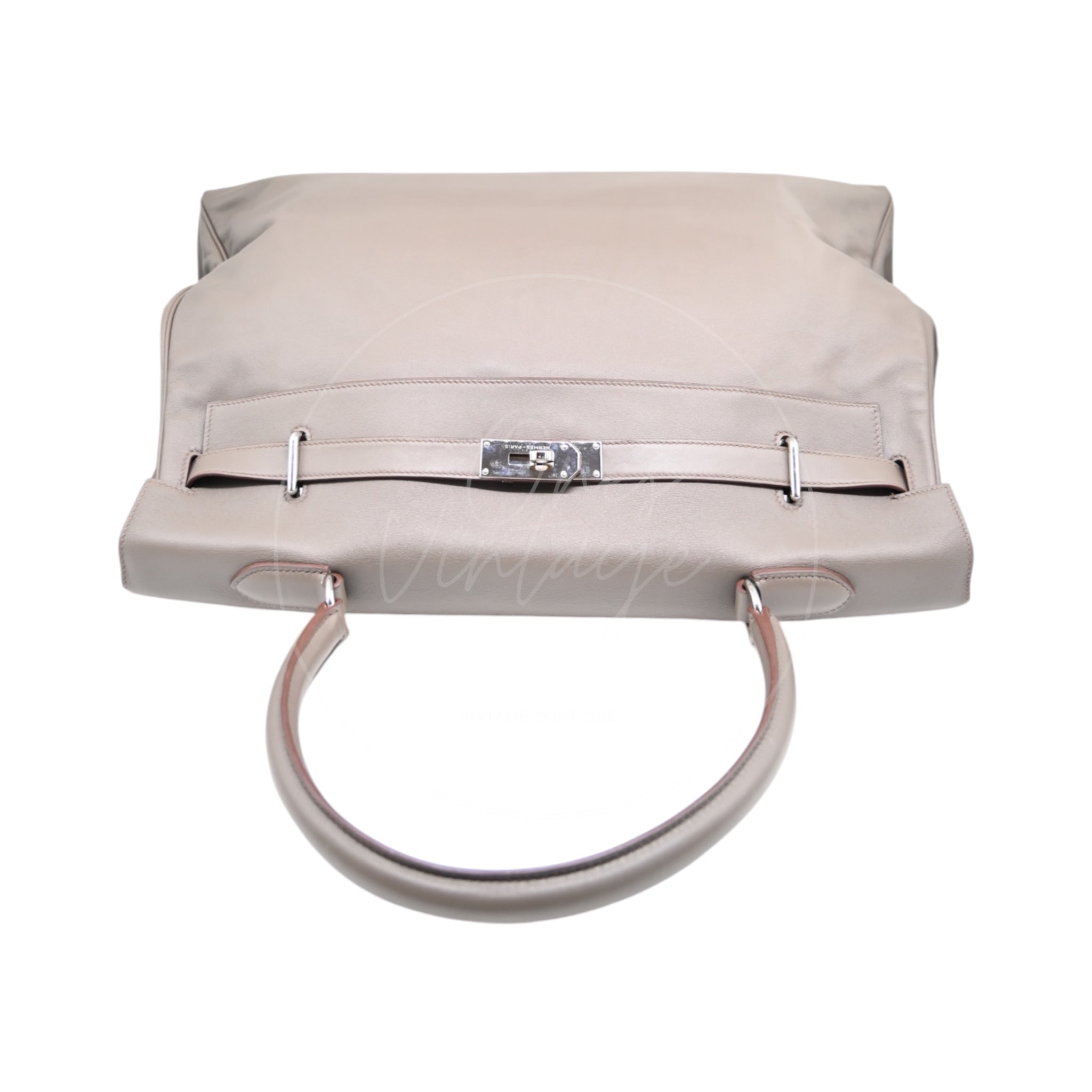[Pre-owned] Hermes Kelly 50 Relax Etain Veau Sikkim Handbag