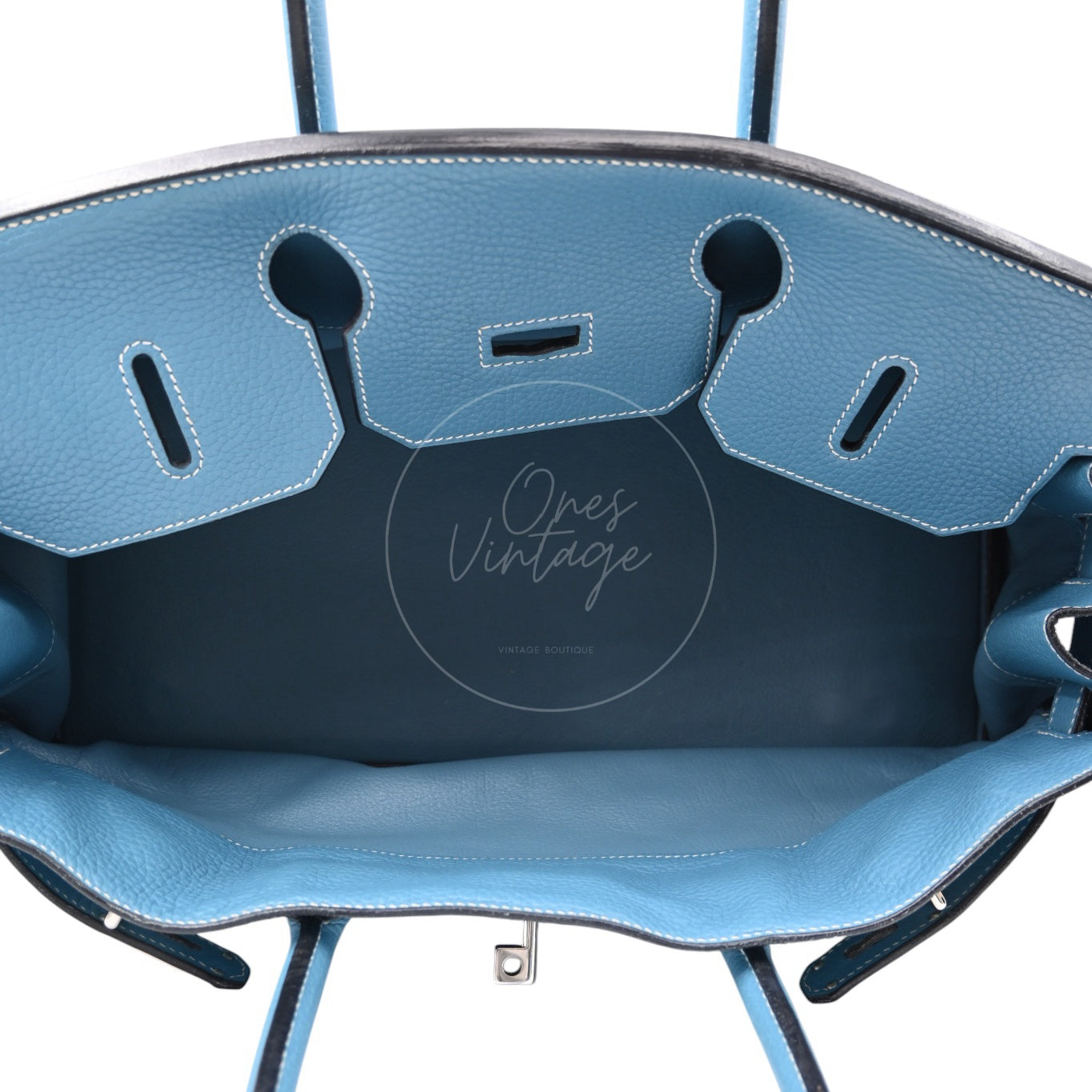 [Pre-owned] Hermes Birkin Shoulder Denim Blue Stamp Square J