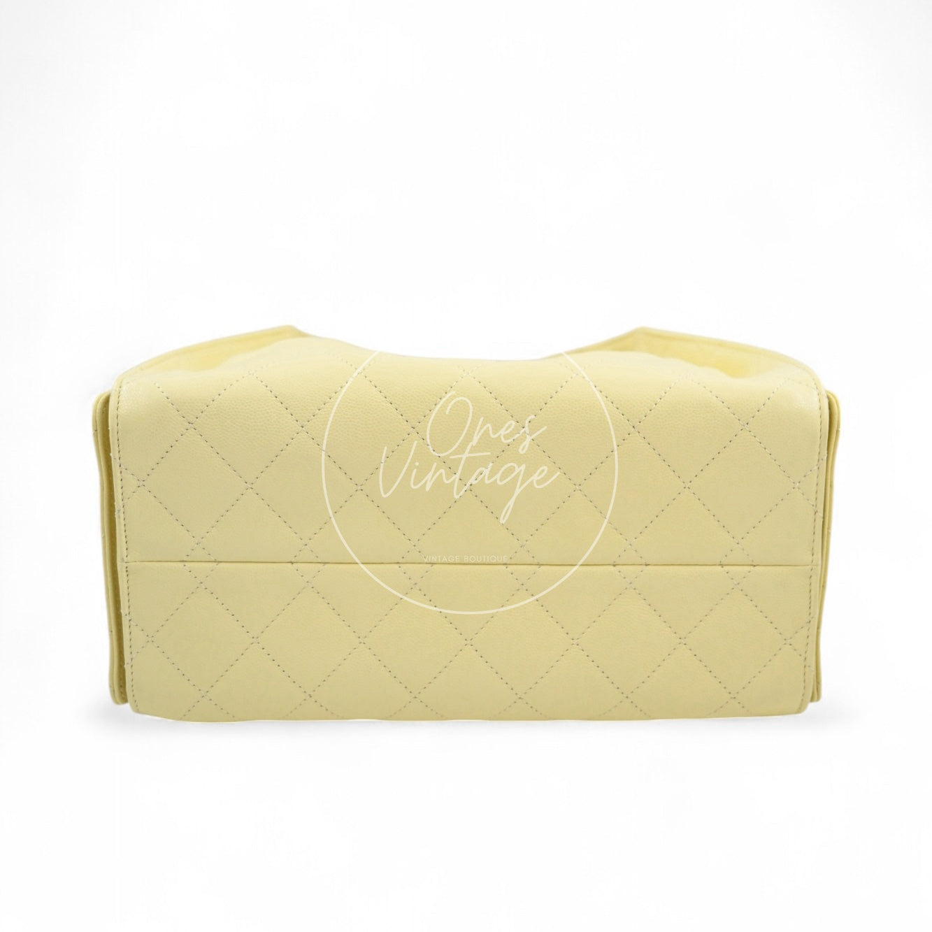 [Unused] Chanel 25 Small Yellow Caviar Handbag