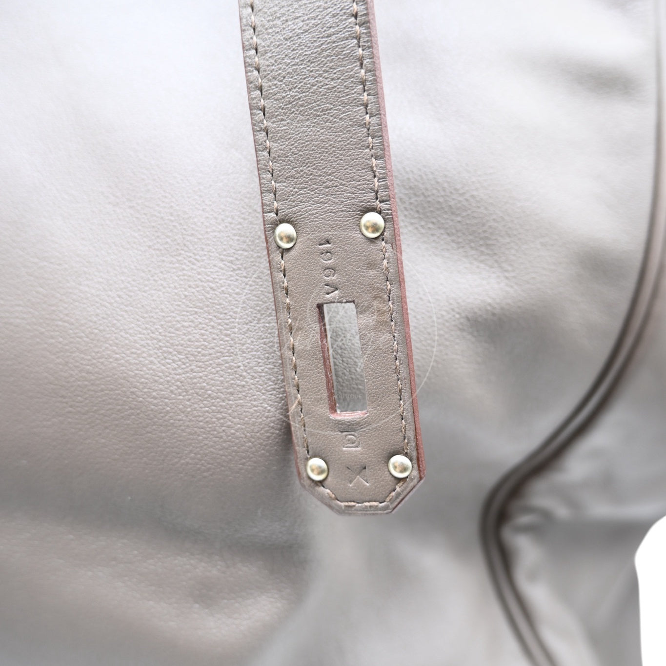 [Pre-owned] Hermes Kelly 50 Relax Etain Veau Sikkim Handbag