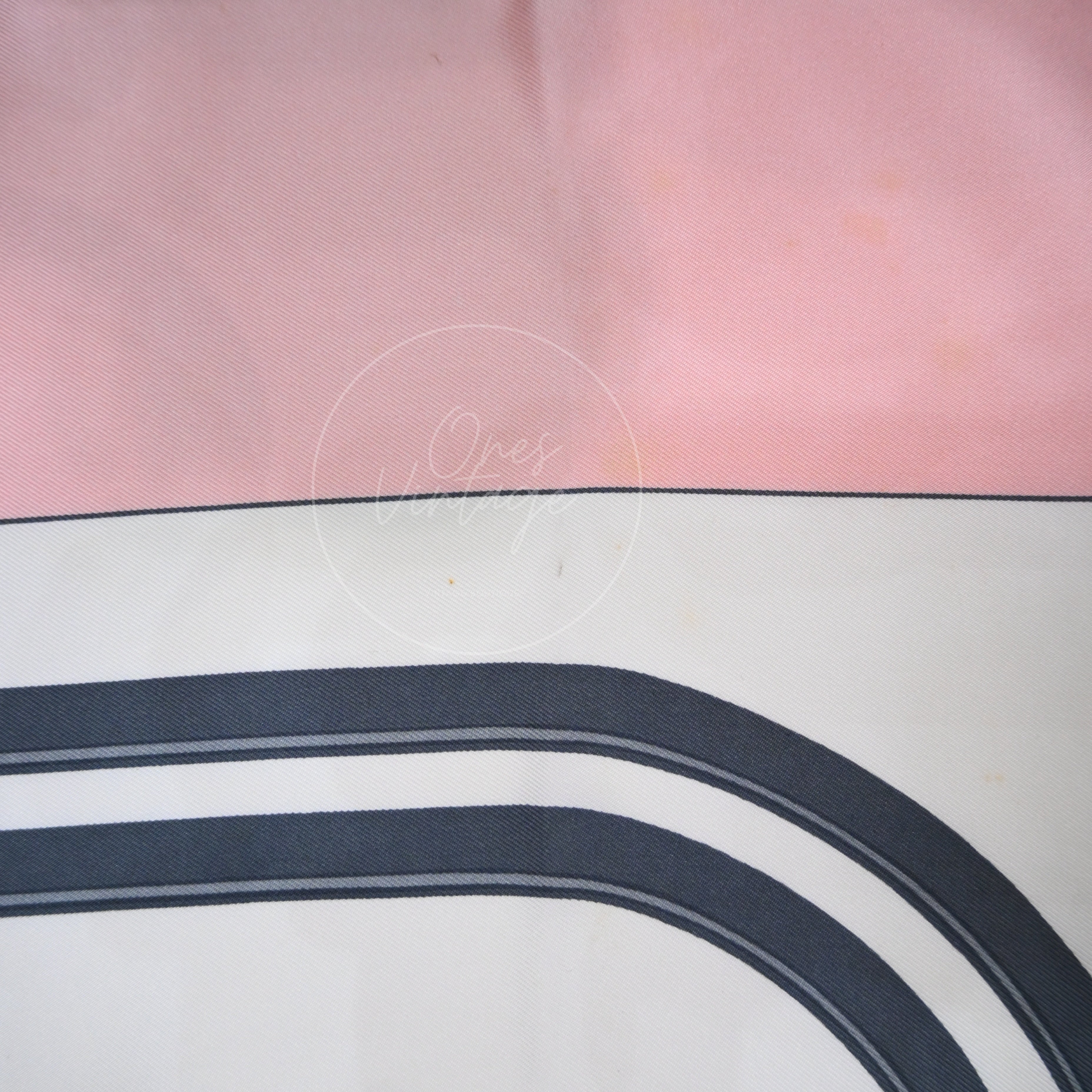 [Pre-owned] Hermes Carre 90 Brides De Gara Pink Silk Square Scarf