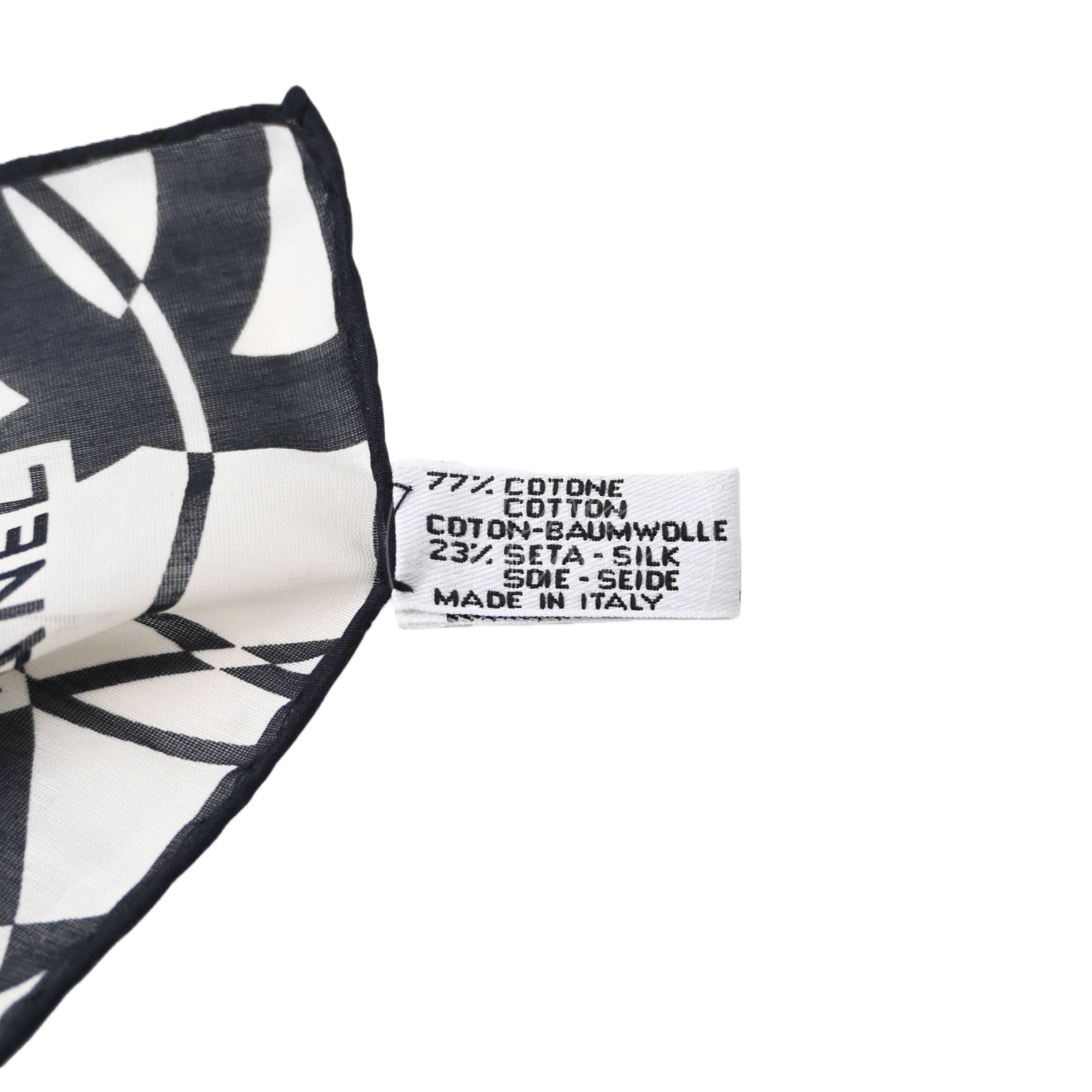 [Pre-owned] Chanel Scarf Petit Carre CC In Cotton And Silk