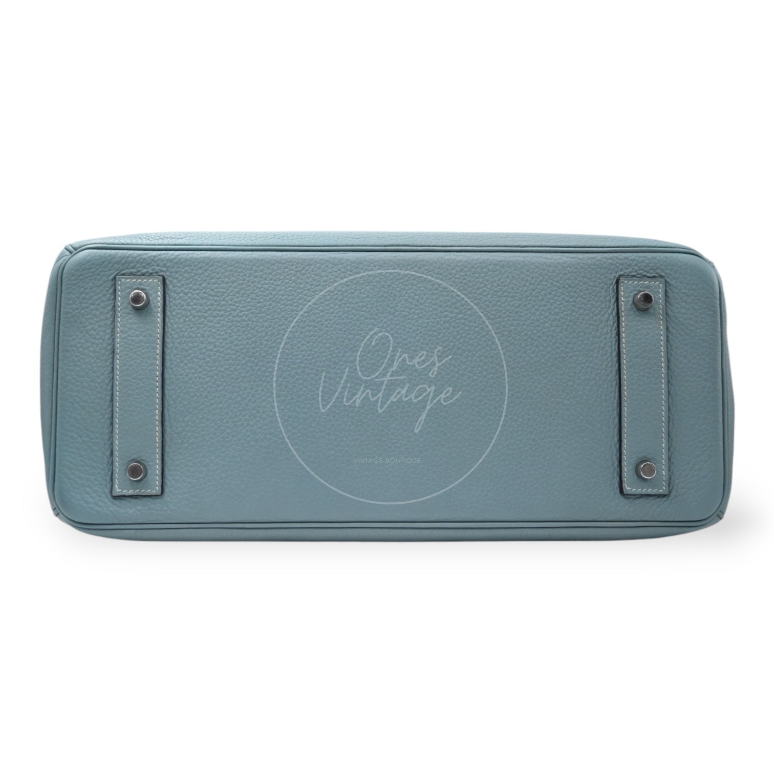 [Pre-owned] Hermes Birkin Shoulder Light Blue Stamp Square M PHW