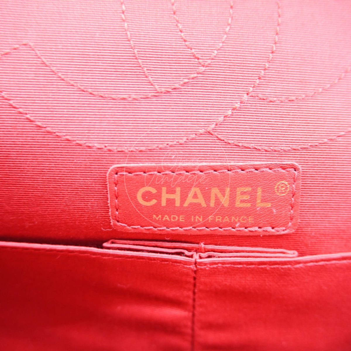 Chanel Paris-Moscou Romanov Reissue Wool 2.55 Flap Bag 2009 Pre-Fall Métiers d'Art in neutral wool fabric, interior label with gold-tone Chanel lettering and Made in France marking detail