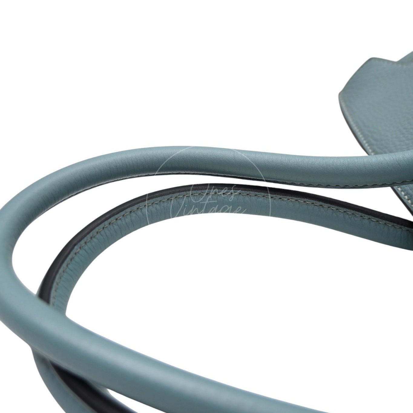 [Pre-owned] Hermes Birkin Shoulder Light Blue Stamp Square M PHW