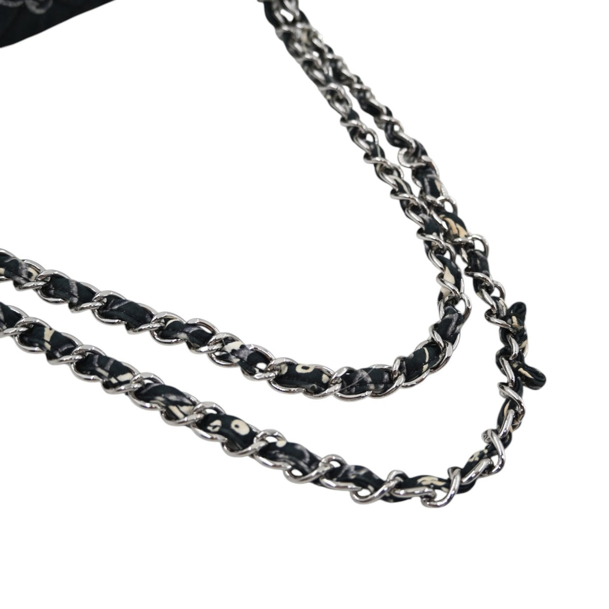 Chanel Small Bandana Single Flap in black quilted cotton, interwoven chain strap and bandana print detail