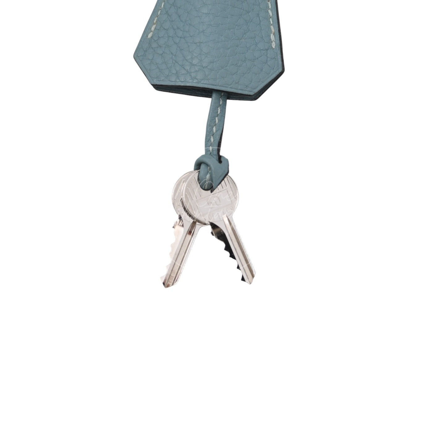 [Pre-owned] Hermes Birkin Shoulder Light Blue Stamp Square M PHW