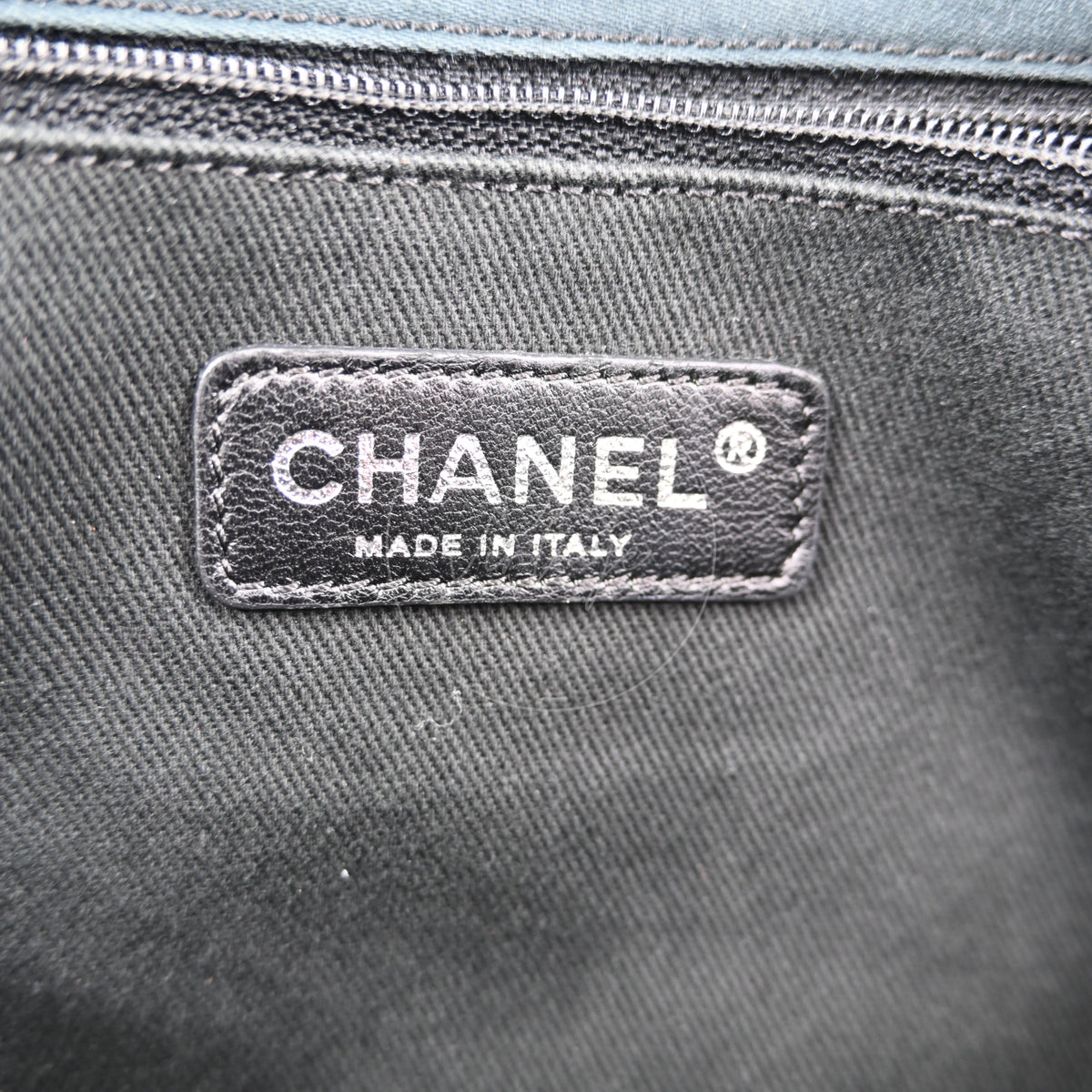 Chanel Small Bandana Single Flap in black quilted cotton, zipper closure and interior logo plaque detail