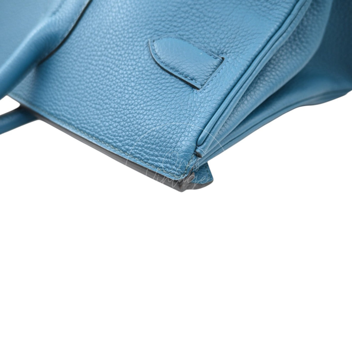 Hermes Birkin Shoulder 42 PHW Blue Square P