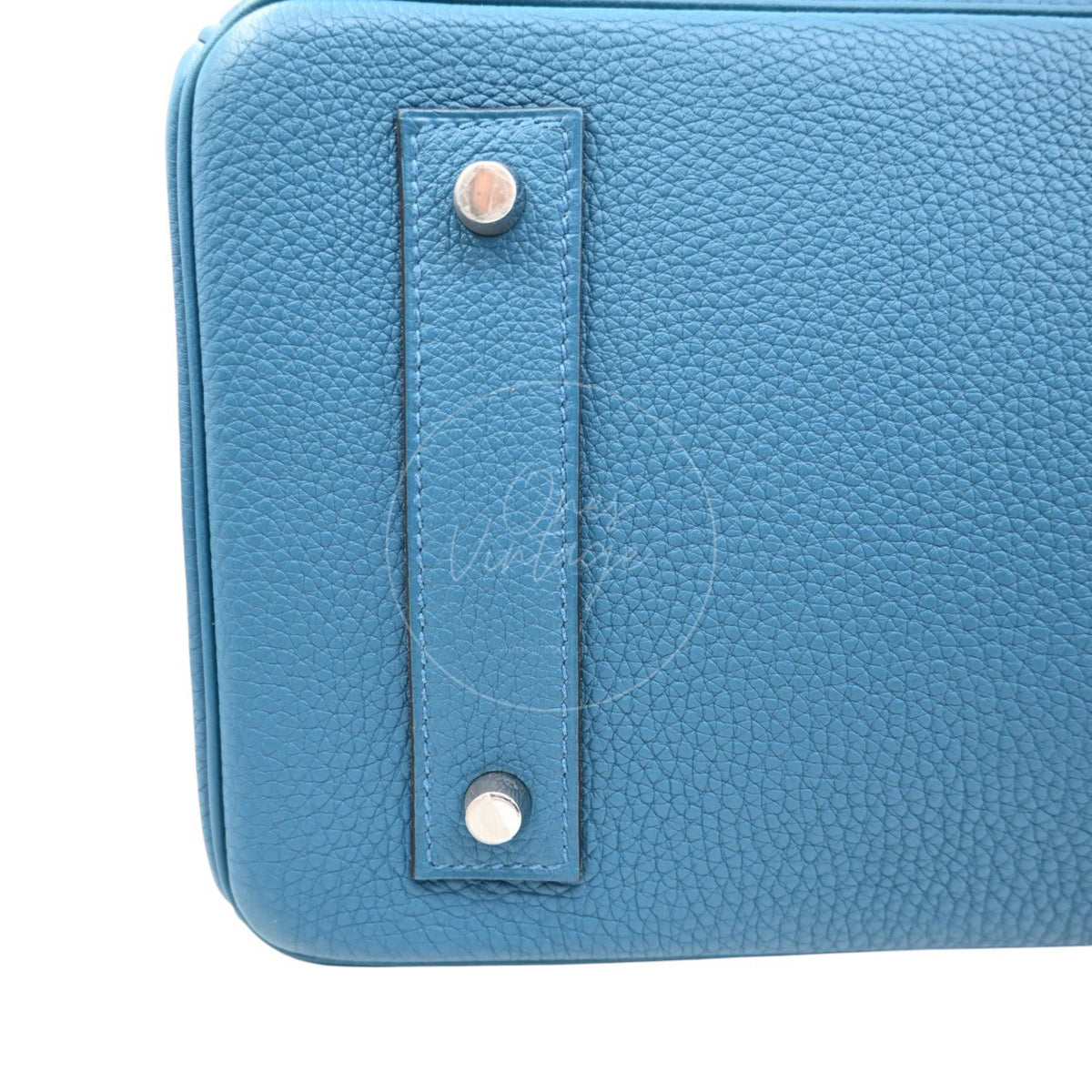 Hermes Birkin Shoulder 42 PHW Blue Square P