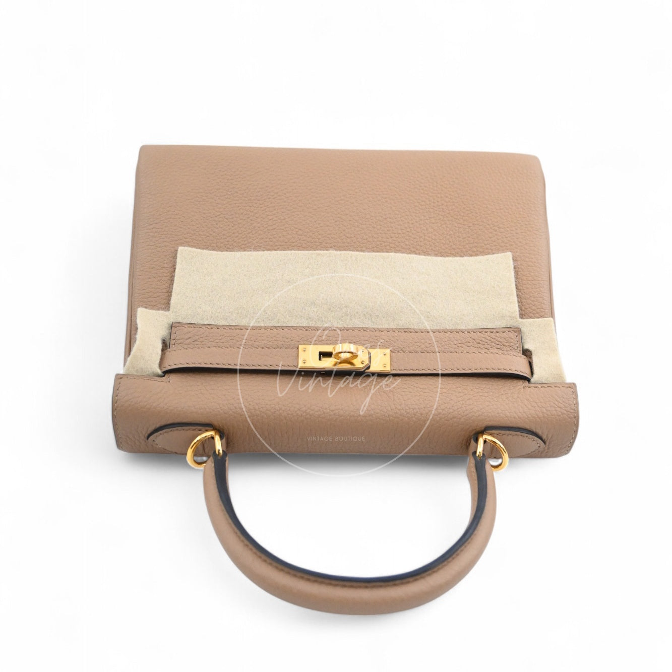 [Unused] Hermes Kelly 25 Chai Togo GHW STamp U