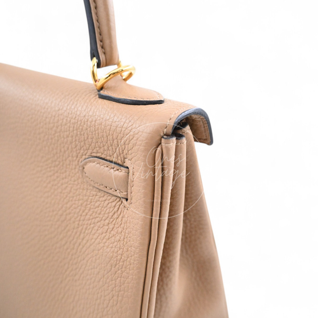 [Unused] Hermes Kelly 25 Chai Togo GHW STamp U