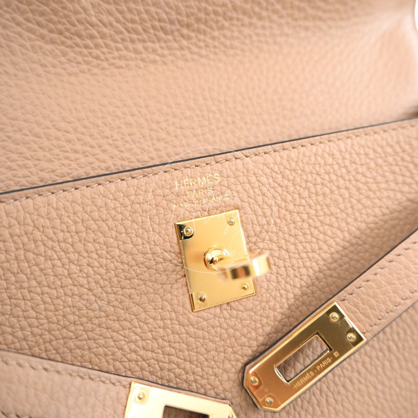 [Unused] Hermes Kelly 25 Chai Togo GHW STamp U