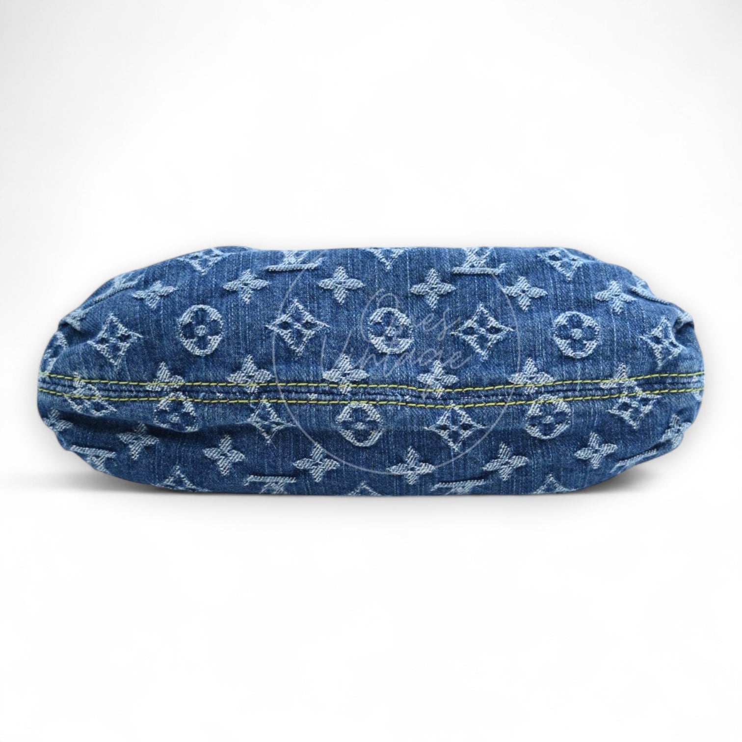 [Pre-owned] Louis Vuitton M95050 Blue Monogram Denim Mini Pleaty Hobo Bag
