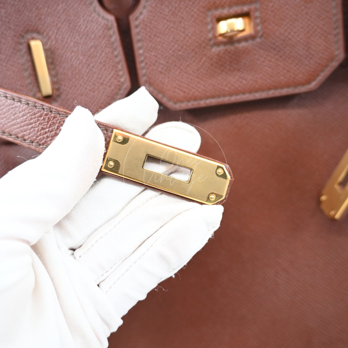 Hermes HAC 32 Ardennes GHW Brown Circle Y
