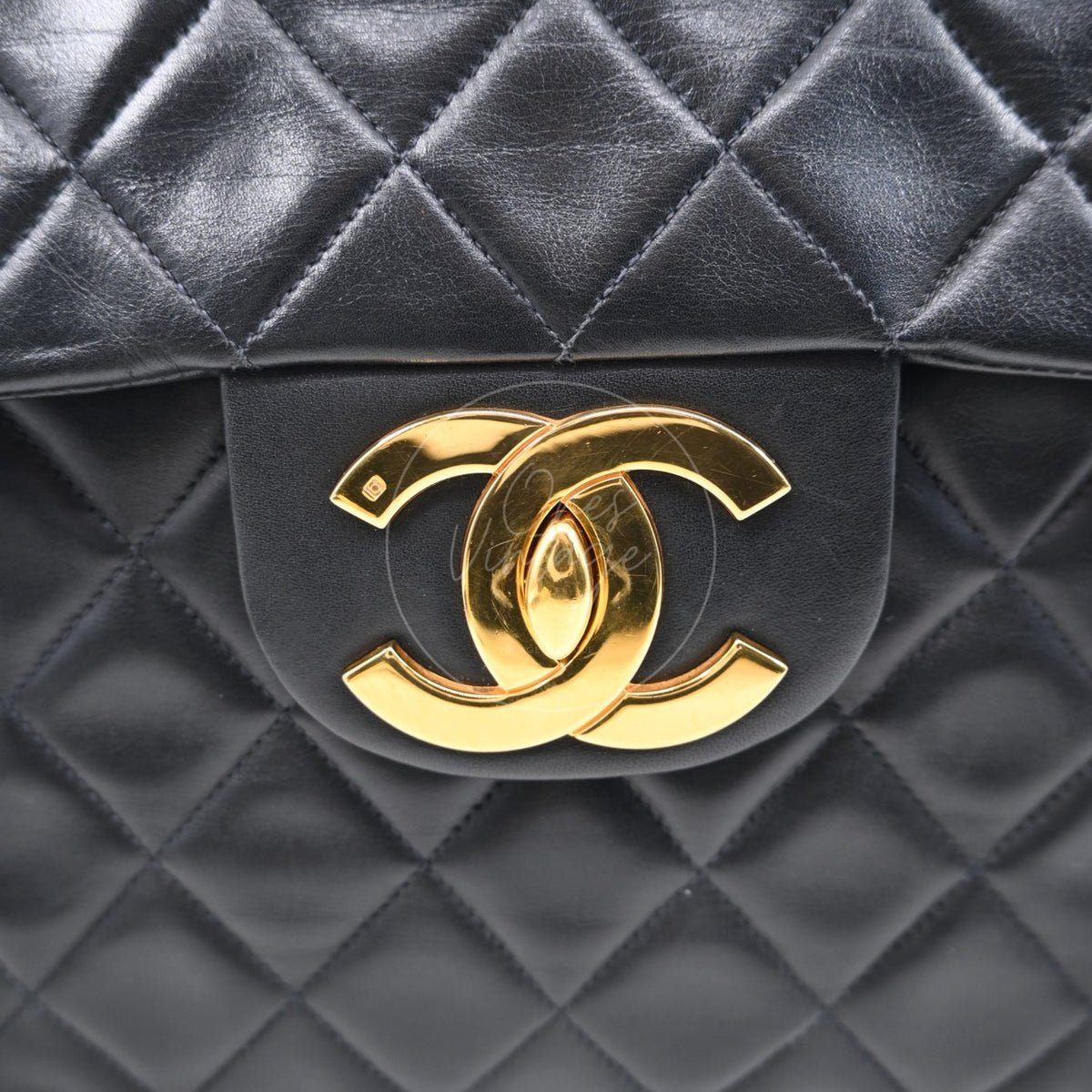 Chanel Maxi Flap Bag 34 Quilted Lambskin Black GHW Series 3