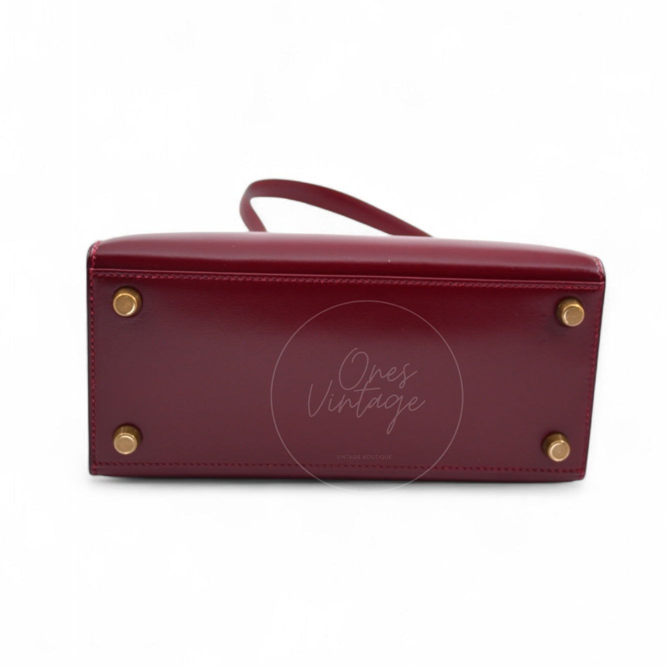 [Pre-owned]Hermes Vintage Mini Kelly Rouge H Box GHW Stamp Circle U