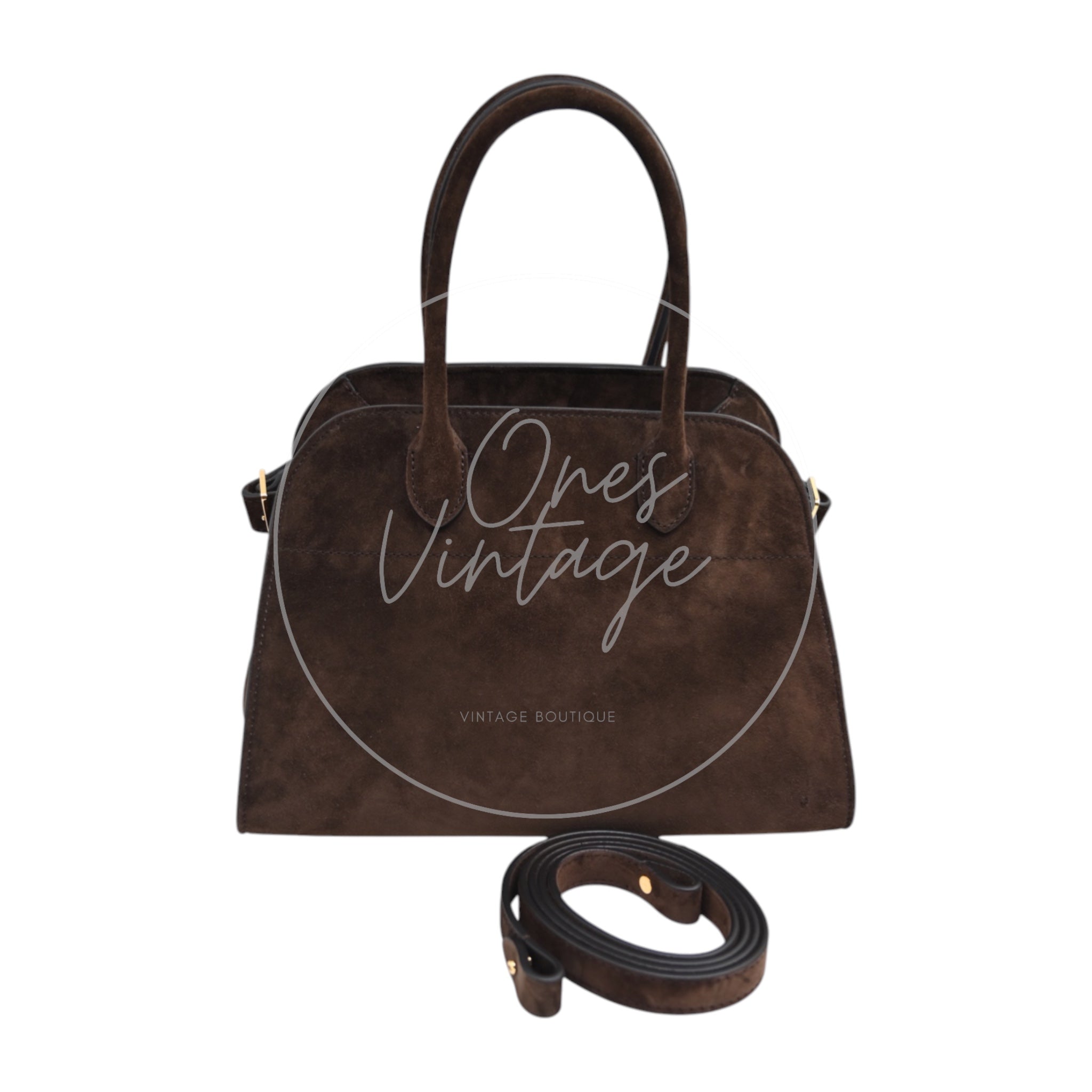 [Unused] The Row Suede Soft Margaux 10 Mocha Bag