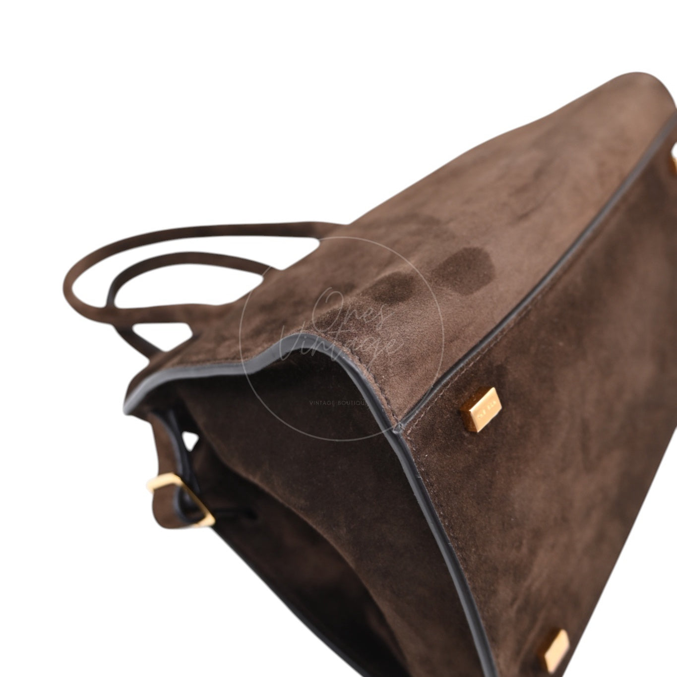 [Unused] The Row Suede Soft Margaux 10 Mocha Bag