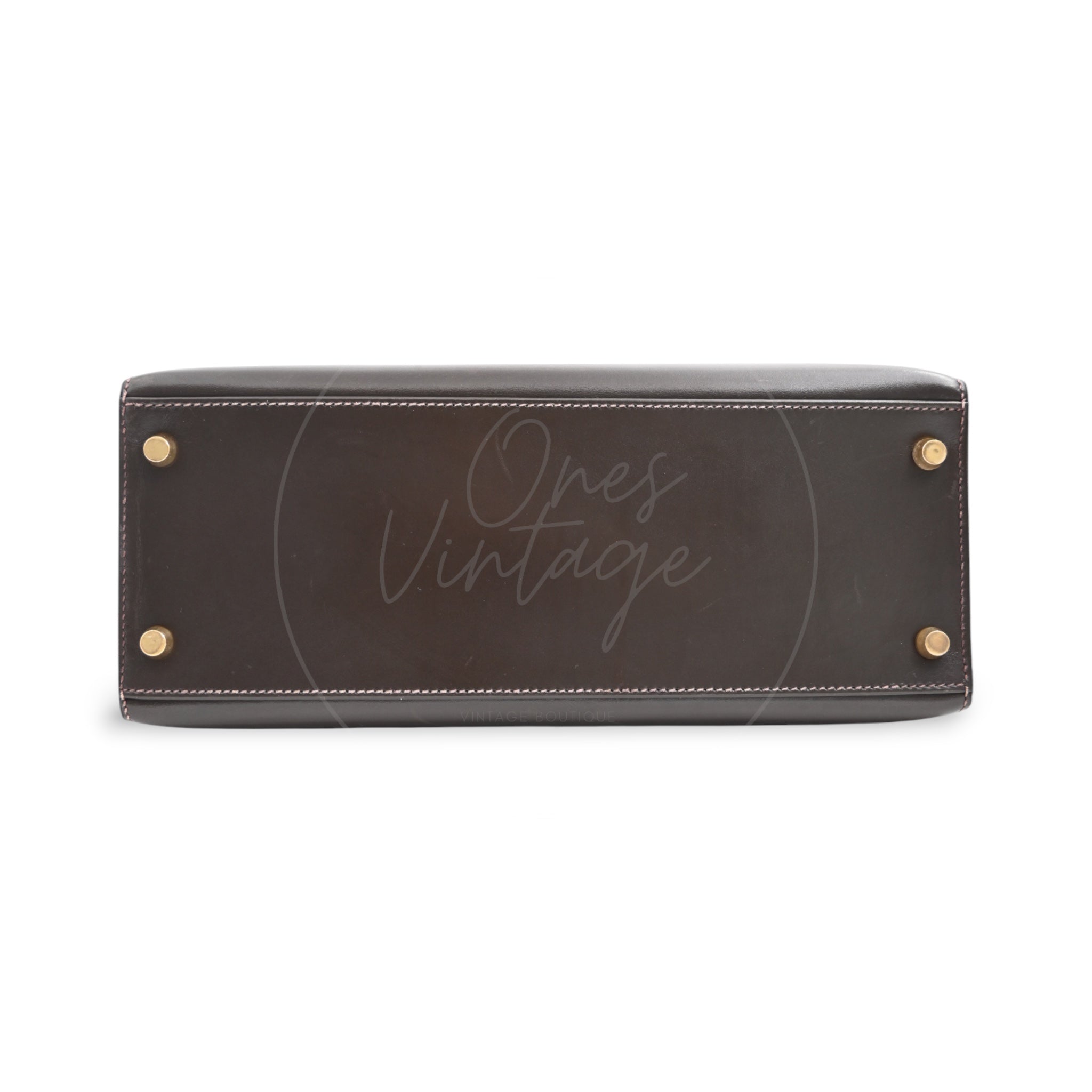[Pre-owned]Hermes Kelly 28 Choco Ebene Box Sellier GHW Square D