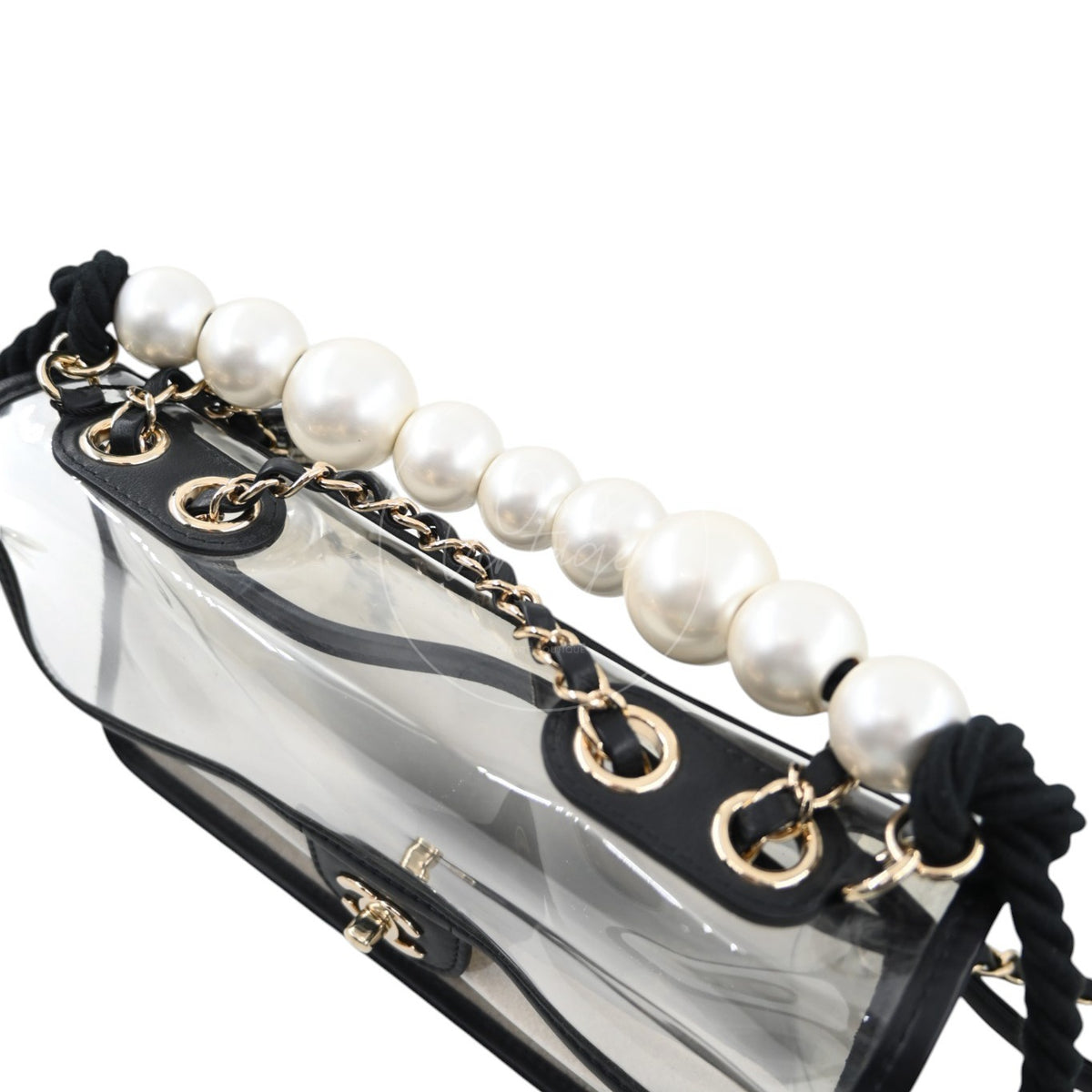 Chanel Sand by The Sea Pearl Clear Classic Flap Bag GHW Clear Series 27